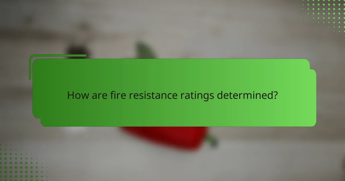 How are fire resistance ratings determined?